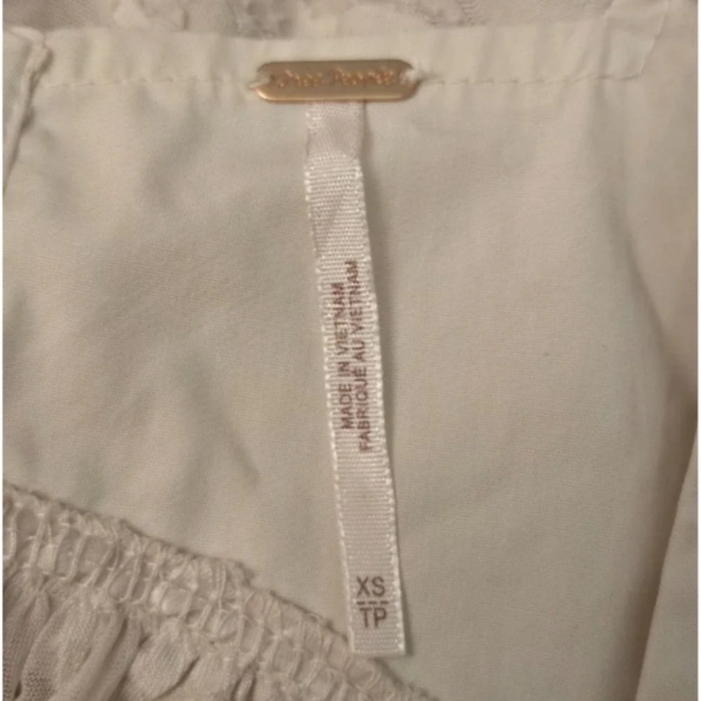 Free People Sunrise To Sunset Floral Blouse PinkXS Coquette Babydoll Cottagecore
